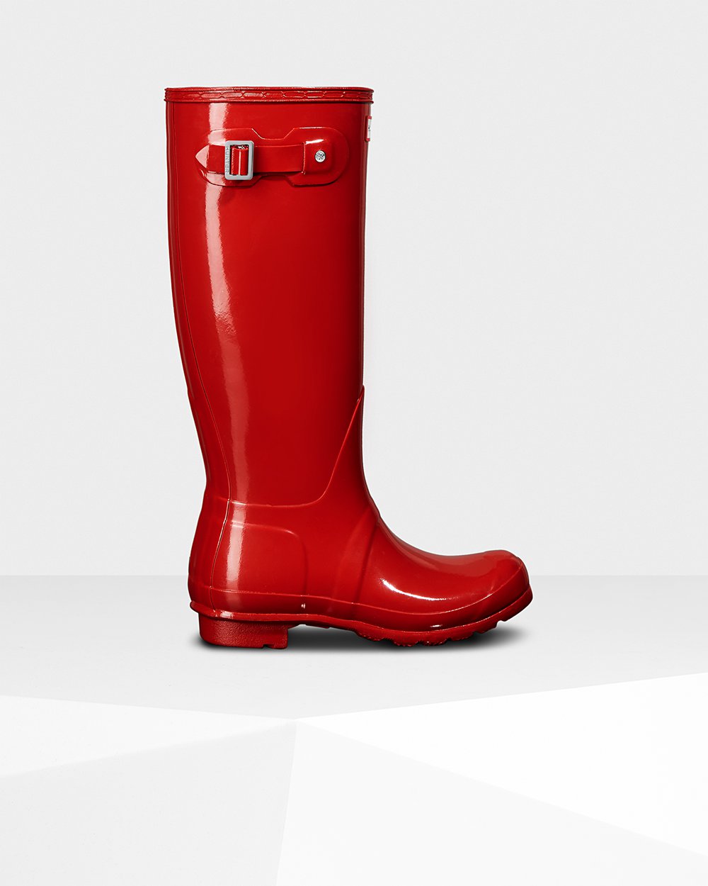 Galochas Altas Hunter Feminina Vermelhas - Original Gloss - 67VNCZFUK